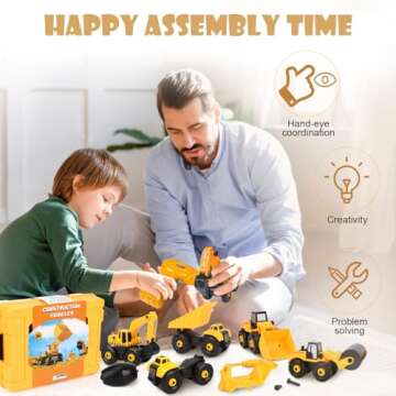 Sanlebi Take Apart Truck Car Toys - STEM Building Set