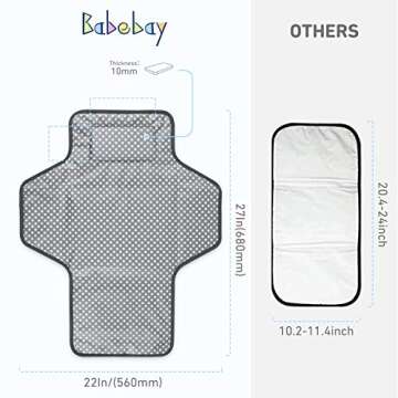 Portable Changing Pad for Baby|Travel Baby Changing Pads for Moms, Dads|Waterproof Portable Changing...