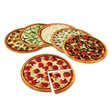 Learning Resources Magnetic Pizza Fractions, Fraction Games for Kids, 24 Pieces, Ages 6+