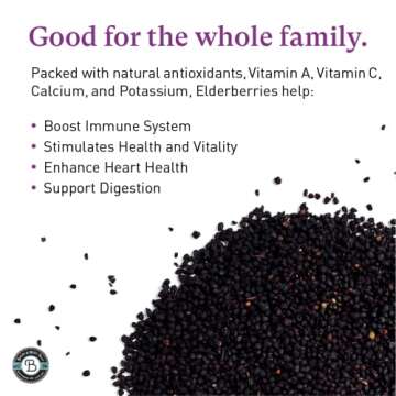 BIRDS AND BEES TEAS Dried Elderberries Bulk 1 lb - Makes Great Organic Elderberry Tea - Sambucus Nigra is Known for It's Immune System Booster Properties