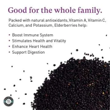 BIRDS AND BEES TEAS Dried Elderberries Bulk 1 lb - Makes Great Organic Elderberry Tea - Sambucus Nigra is Known for It's Immune System Booster Properties