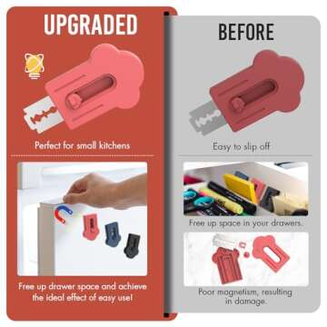 MEKER Bread Lame, Extractable Magnetic Dough Scoring Tool for Sourdough Bread Baking & Making, Inclu...