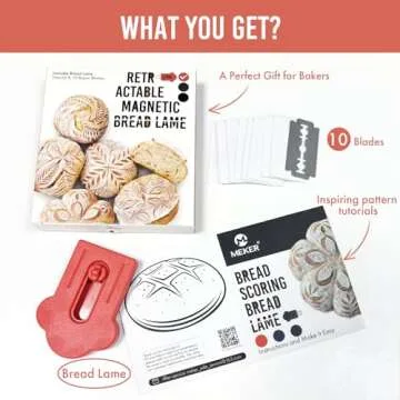 MEKER Bread Lame Magnetic Dough Scoring Tool for Baking
