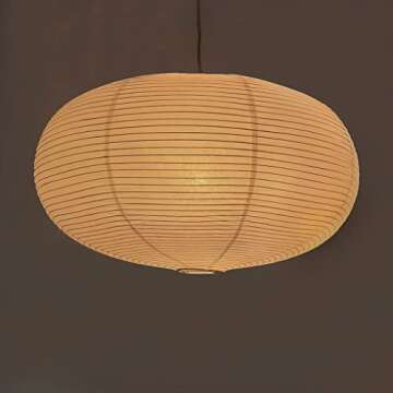 Henjjras large White Oblate Pendant Lamp Shade 55.5cm(21.85in) Chinses lantern Home Decor Paper Ceiling Lampshade