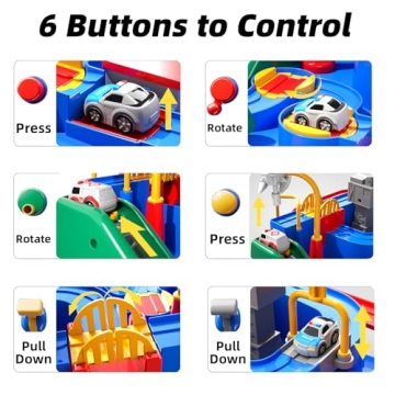 TEMI Boys Toys Car Track Adventurous Race Set for Kids