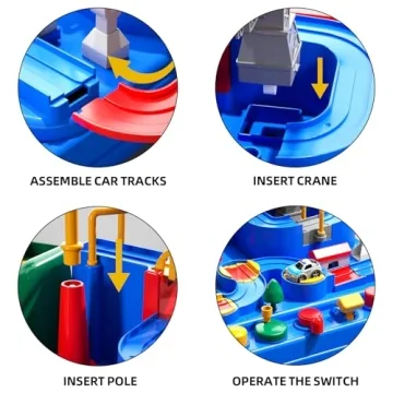 TEMI Boys Toys Car Track Adventurous Race Set for Kids
