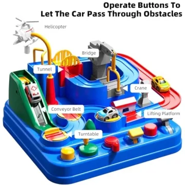 TEMI Boys Toys Car Track Adventurous Race Set for Kids