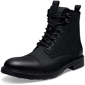 Vostey Men's Stylish Casual Boots with Zipper Design