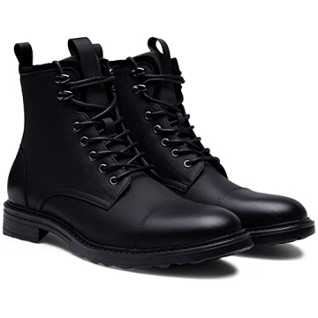 Vostey Men's Stylish Casual Boots with Zipper Design