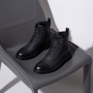 Vostey Men's Stylish Casual Boots with Zipper Design