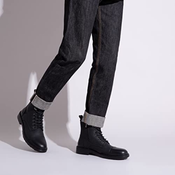 Vostey Men's Stylish Casual Boots with Zipper Design