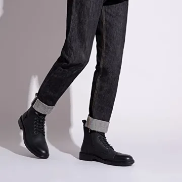 Vostey Men's Stylish Casual Boots with Zipper Design