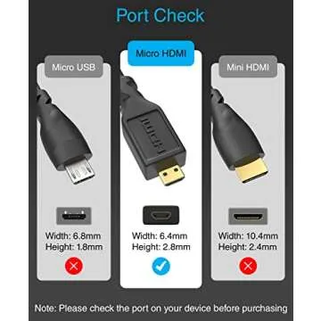 BlueRigger Micro HDMI to HDMI Cable (15FT, HDMI 2.0 4K@60Hz HDR, Male to Male, 3D,18Gbps Cord, ARC) - Compatible with GoPro Hero 7/6, Raspberry Pi 4/5, Sony A6300 Camera/Retroid Pocket 3+, Nikon B500