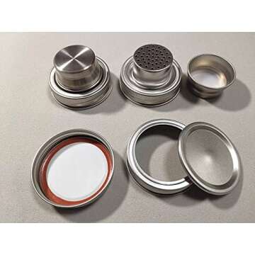 Mason Jars Shaker Lids Regular Mouth Sealing Lids for Mix Spices Canning Jar Lid Set of 4