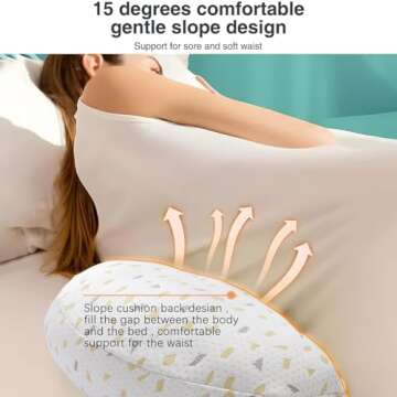 Busarilar Pregnancy Pillows for Sleeping, Maternity/Pregnancy Body Pillow Support for Back, Legs, Be...