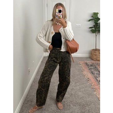 Hvewarm Women's Elegant Fall Knit Cardigan with Gold Buttons