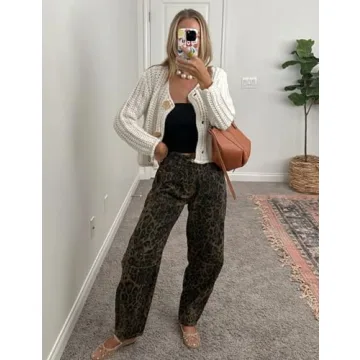 Hvewarm Women's Elegant Fall Knit Cardigan with Gold Buttons