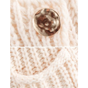 Hvewarm Women's Elegant Fall Knit Cardigan with Gold Buttons