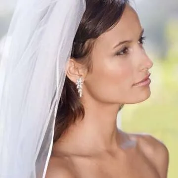 ATIMIGO Elegant Gold Rhinestone Dangle Earrings Cluster Crystal Wedding Bridal Earrings for Brides Bridemaids Formal Prom Statement Drop Earrings for Women