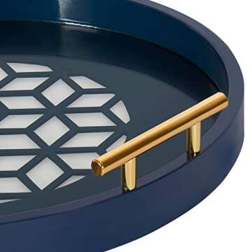 Kate and Laurel Caspen Tray: Stylish and Functional 15.5 Inch Tray
