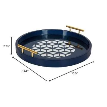 Kate and Laurel Caspen Tray: Stylish and Functional 15.5 Inch Tray