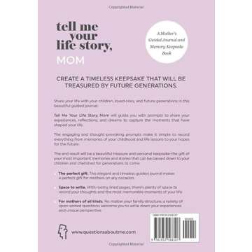 Tell Me Your Life Story, Mom: A Mother’s Guided Journal and Memory Keepsake Book (Tell Me Your Lif...