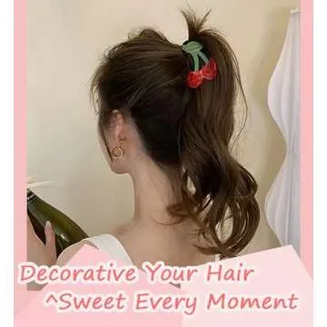 Cherry Claw Clips Cherry Hair Clip Cherry Hair Accessories, Cellulose Acetate Hair Clips Cute Unique Claw Clips Small Cool Fruit Hair Clips for Women Girls