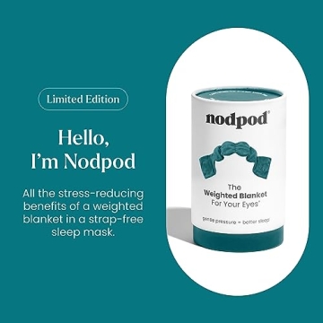 Nodpod Gentle Pressure Sleep Mask | Patented Light Blocking Design for Sleeping, Traveling & Relaxation - Teal