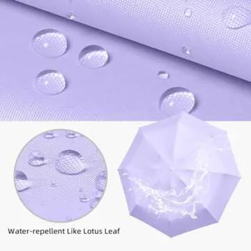 Trenovo Travel Umbrella - Mini Folding Compact Umbrella with Case, 8 Ribs Lightweight Portable Umbrella, Small Sun & Rain Pocket Umbrella for Girls and Women - Purple