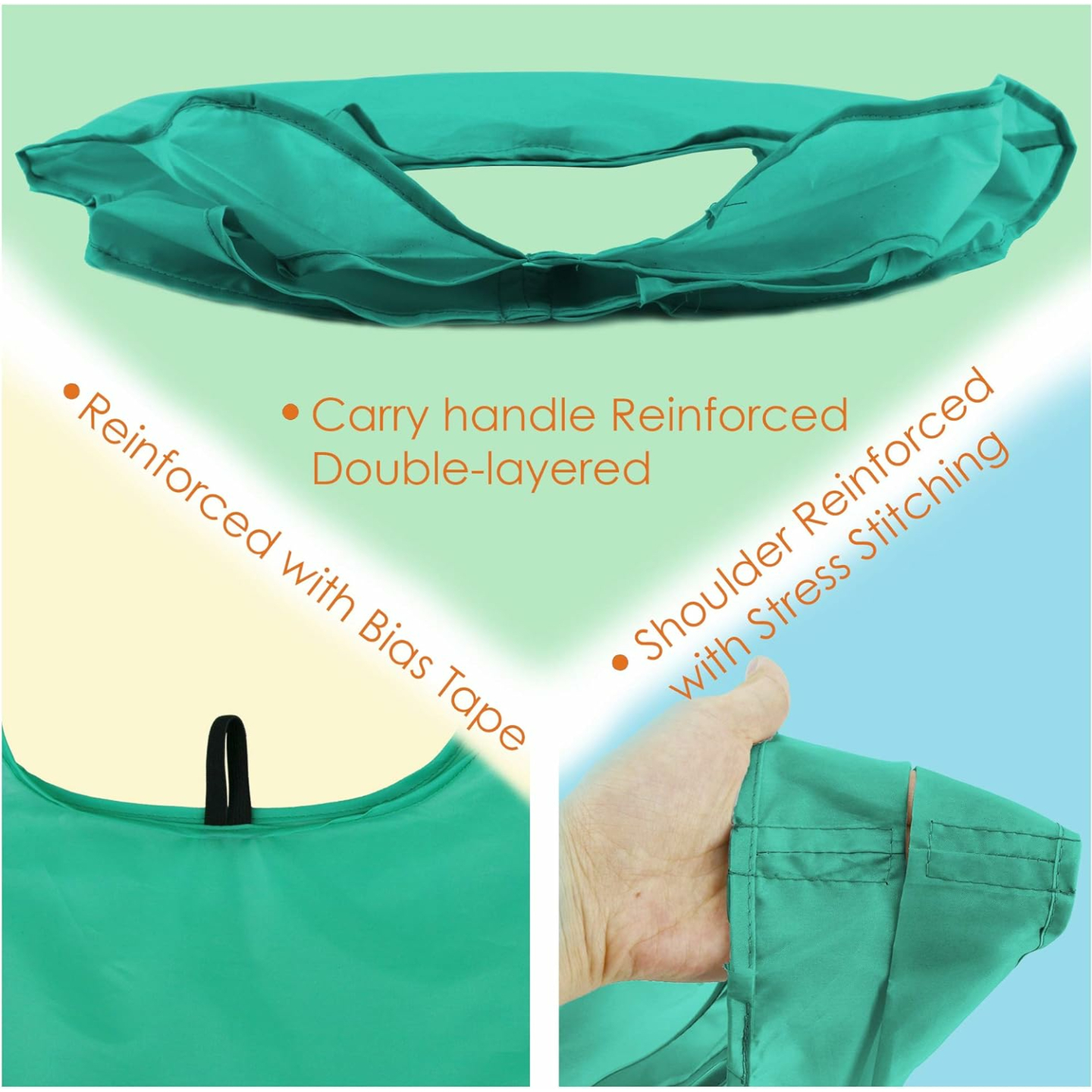 BeeGreen Eco-Friendly Reusable Grocery Bags 10 Pack