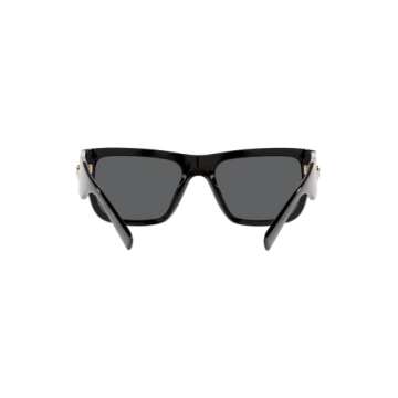 Versace Man Sunglasses Black Frame 56MM, Dark Grey Lenses