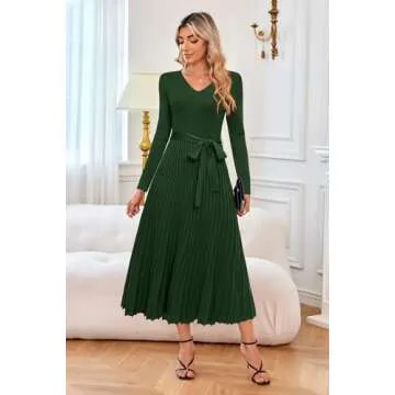 Arach&Cloz Fall Women's Sweater Dress - Elegant and Versatile