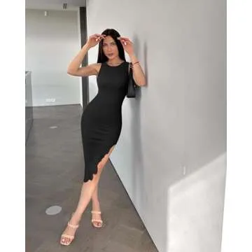 OQQ Elegant Party Dress: Ruffled and Stylish