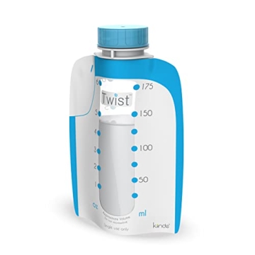 Kiinde Twist Pouch Direct-Pump Direct-Feed Twist Cap Breast Milk Storage Bags for Pumping, Freezing,...