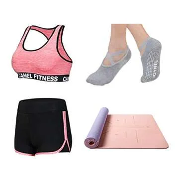 JOYNÉE Non-Slip Yoga Socks for Women with Grips,Ideal for Pilates,Barre,Dance,Hospital,Fitness 3 Pairs