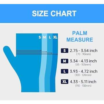 GP CRAFT Disposable Vinyl Gloves, Latex-Free, Powder-Free, Ambidextrous, Blue (1000 Count) (1 Case Pack, Extra Large)