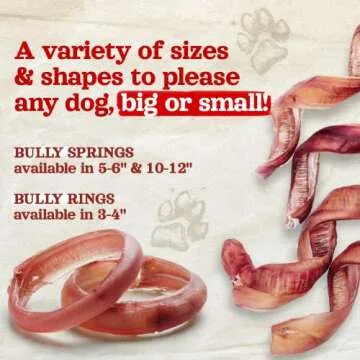 Natural Farm Odor Free Bully Sticks Ring Shaped (3-4 Inch, 10 Pack) - 100% Beef Chews for More Engagement & Fun, Grass-Fed, Non-GMO, Fully Digestible - Best for Small & Medium Chewers