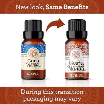GuruNanda Clove Essential Oil (2 Pack x 0.5 Fl Oz) - 100% Pure, Natural and Undiluted Aromatherapy O...