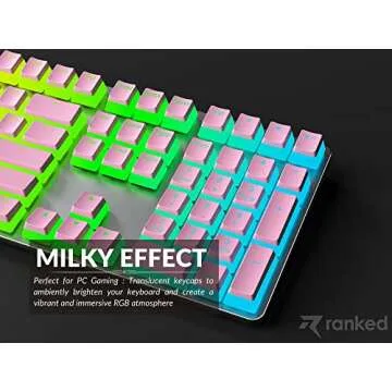 Ranked Pudding v2 PBT Keycaps for RGB Gaming Keyboards