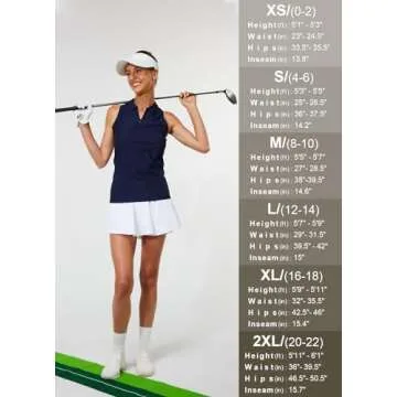 Hiwzffy Pleated Tennis Skirts for Women High Waisted Golf Skorts Tummy Control Skirts with Shorts Pockets Lightweight Light Red S