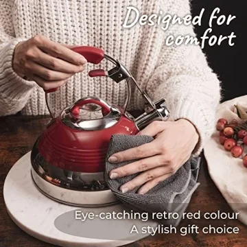 Pykal Retro Whistling Tea Kettle - Stylish & Safe Kettle