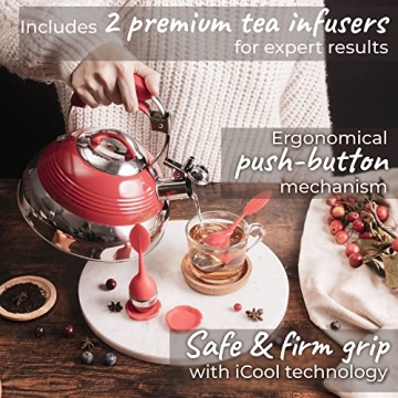 Pykal Retro Whistling Tea Kettle - Stylish & Safe Kettle