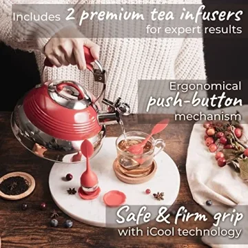 Pykal Retro Whistling Tea Kettle - Stylish & Safe Kettle