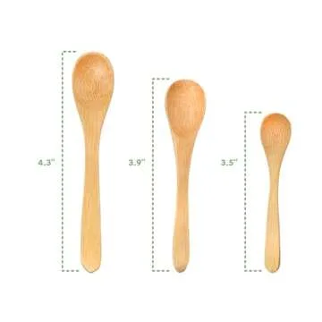 BambooMN Serving Spoons - Eco-Friendly Mini Spice Spoons