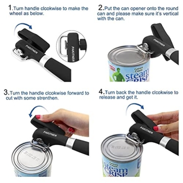 PAKITNER Safe Cut Can Opener for Effortless Kitchen Use