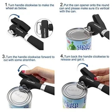 PAKITNER Safe Cut Can Opener for Effortless Kitchen Use