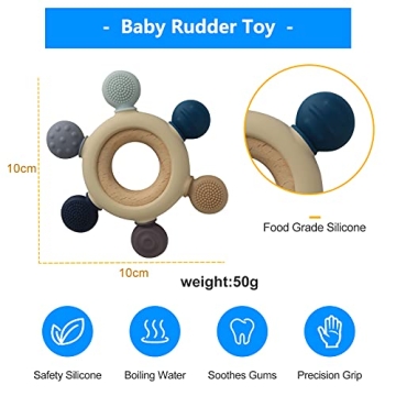 Arudyo Teething Toys Silicone Rudder for Babies