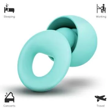 Noise Canceling Earplugs for Sleep and Concentration– New Flexible Earplugs for Better Attenuation...