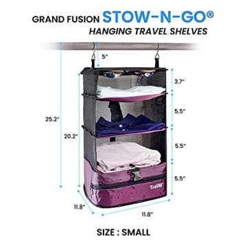 Stow-N-Go Portable Hanging Travel Shelves Organizer