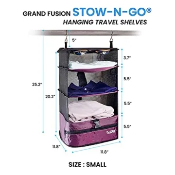 Stow-N-Go Portable Hanging Travel Shelves Organizer